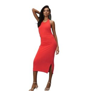 Anthropologie Slinky Knit Red Orange Halter Dress Size M
New with Tags